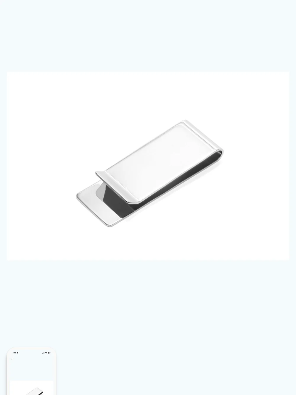 BOLVANAR Silver Money Clip and Card Holder Set